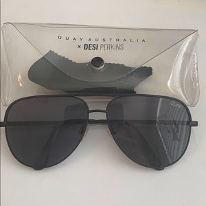 Black high key sunglasses by Quay Australia